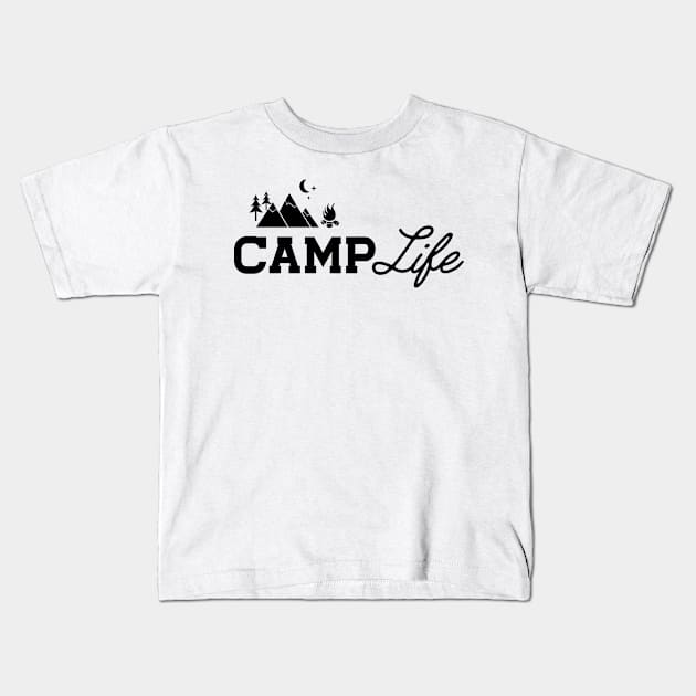 Camp Life Kids T-Shirt by KC Happy Shop